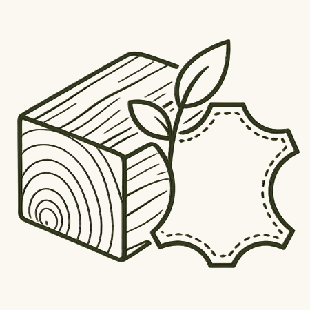 Natural materials for fences, planters and garden decorations
